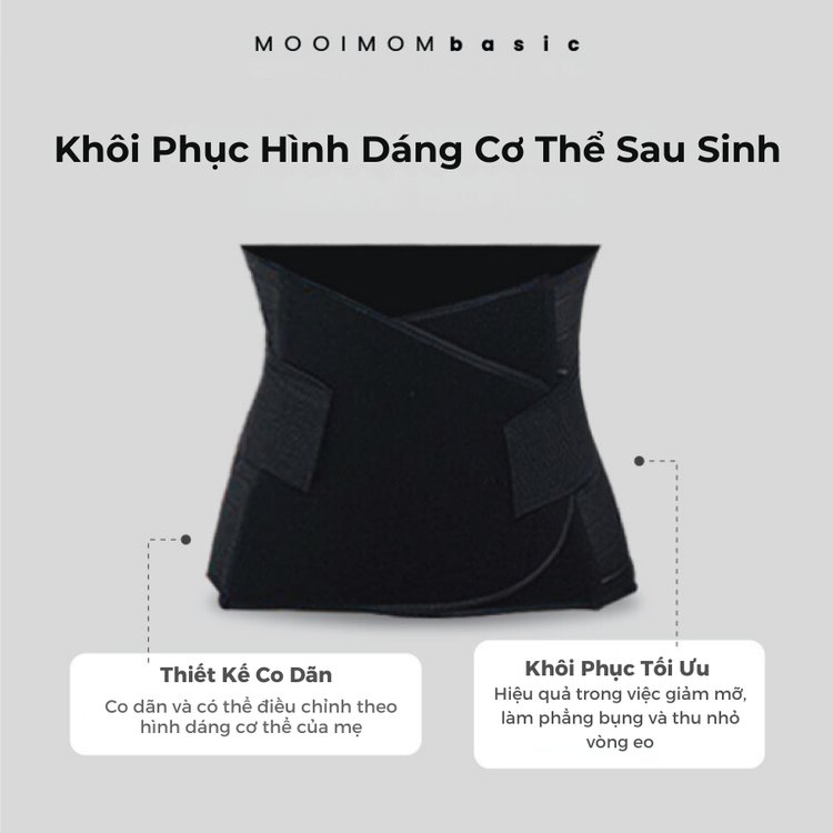 MOOIMOM basic Đai Nịt Bụng Siêu Đàn Hồi description image