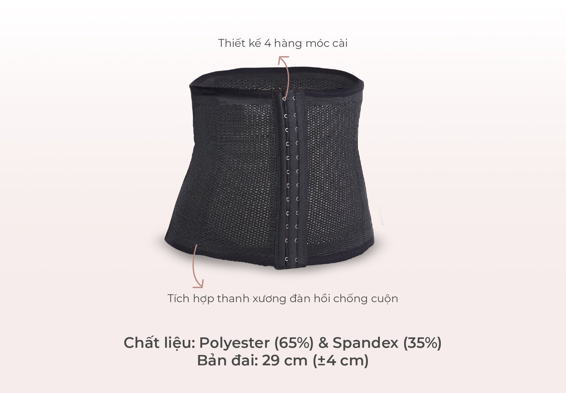 MOOIMOM basic Đai Nịt Bụng Sau Sinh Dệt Lưới Thoáng Khí description image