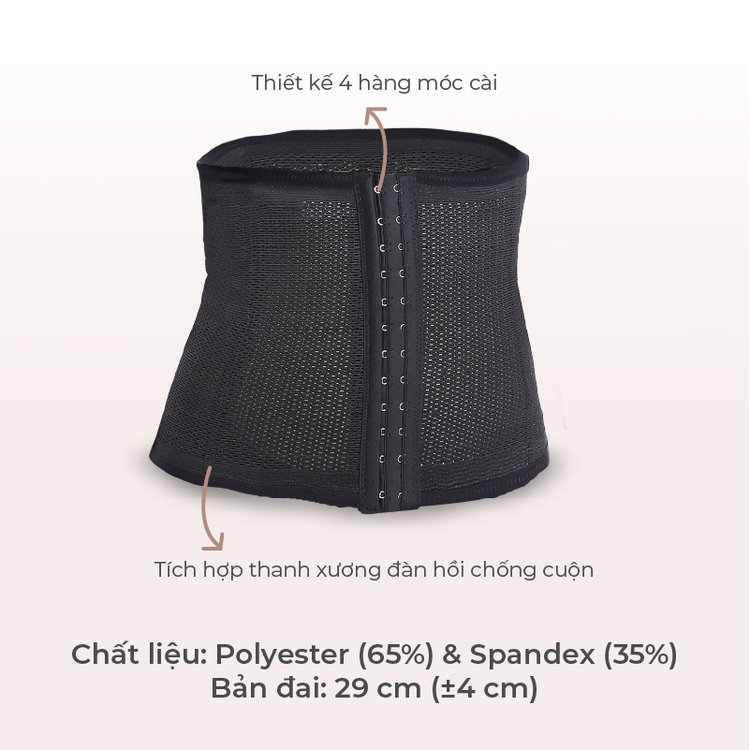 MOOIMOM basic Đai Nịt Bụng Sau Sinh Dệt Lưới Thoáng Khí description image