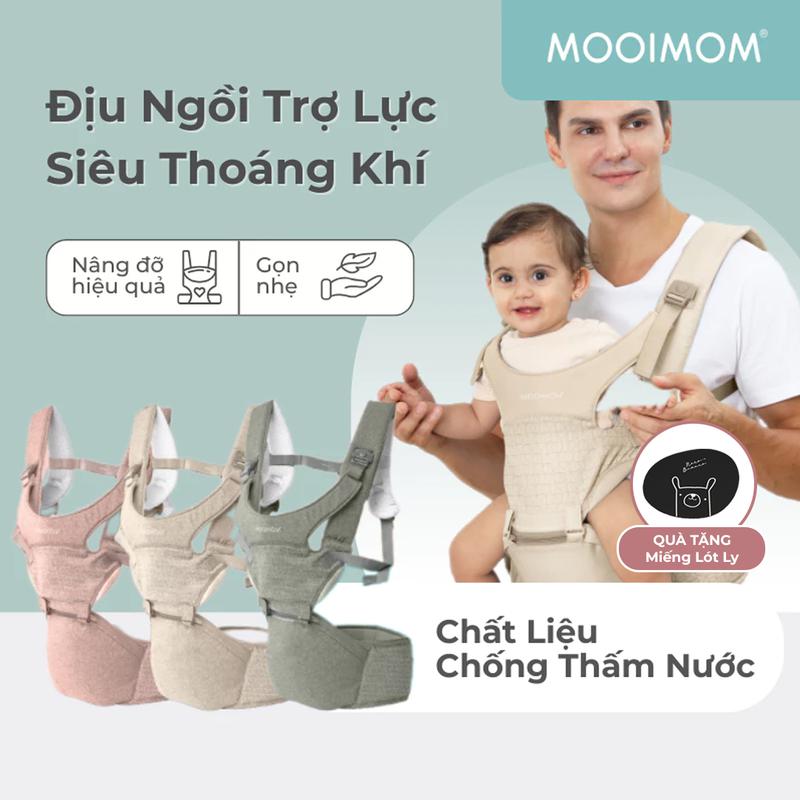 MOOIMOM Địu Ngồi Em Bé Siêu Nhẹ - Lightweight Hipseat Carrier gallery