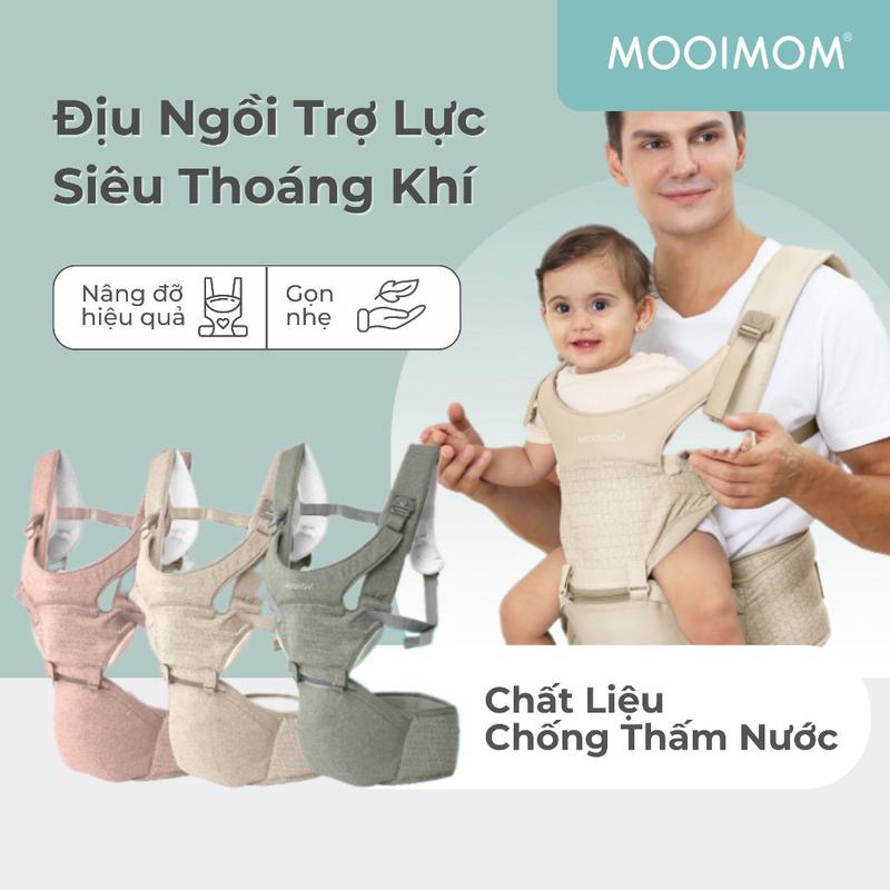 MOOIMOM Địu Ngồi Em Bé Siêu Nhẹ - Lightweight Hipseat Carrier