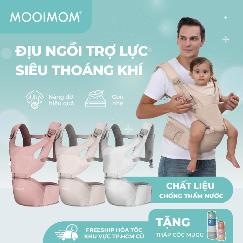 MOOIMOM Địu Ngồi Em Bé Siêu Nhẹ - Lightweight Hipseat Carrier