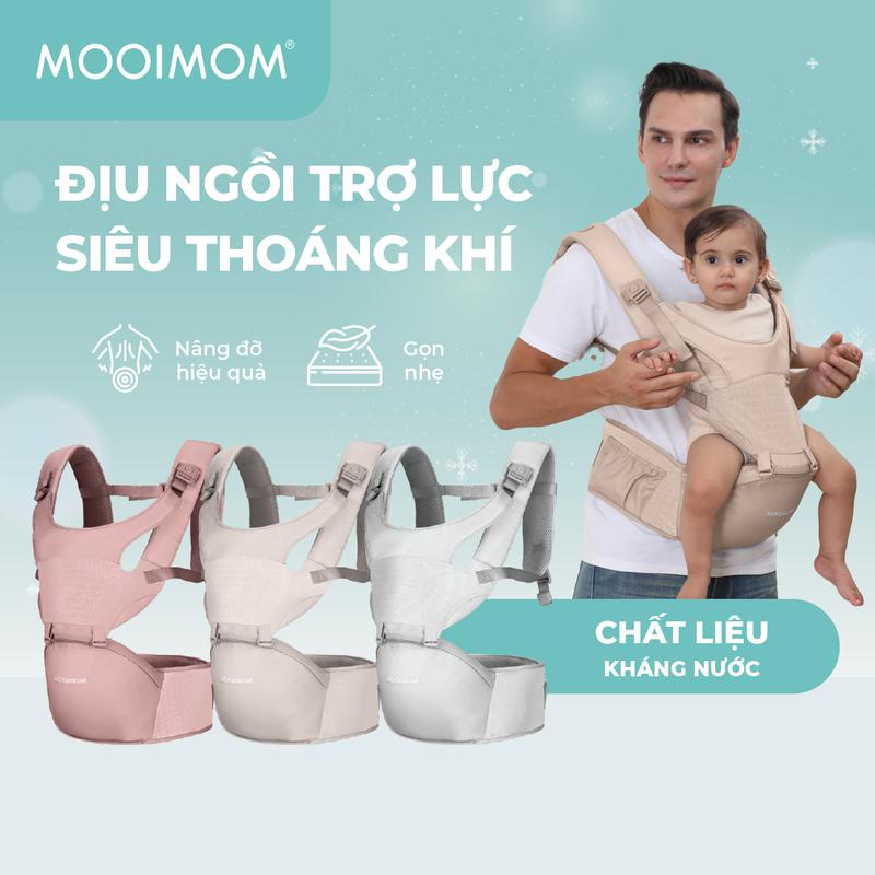 MOOIMOM Địu Ngồi Em Bé Siêu Nhẹ - Lightweight Hipseat Carrier