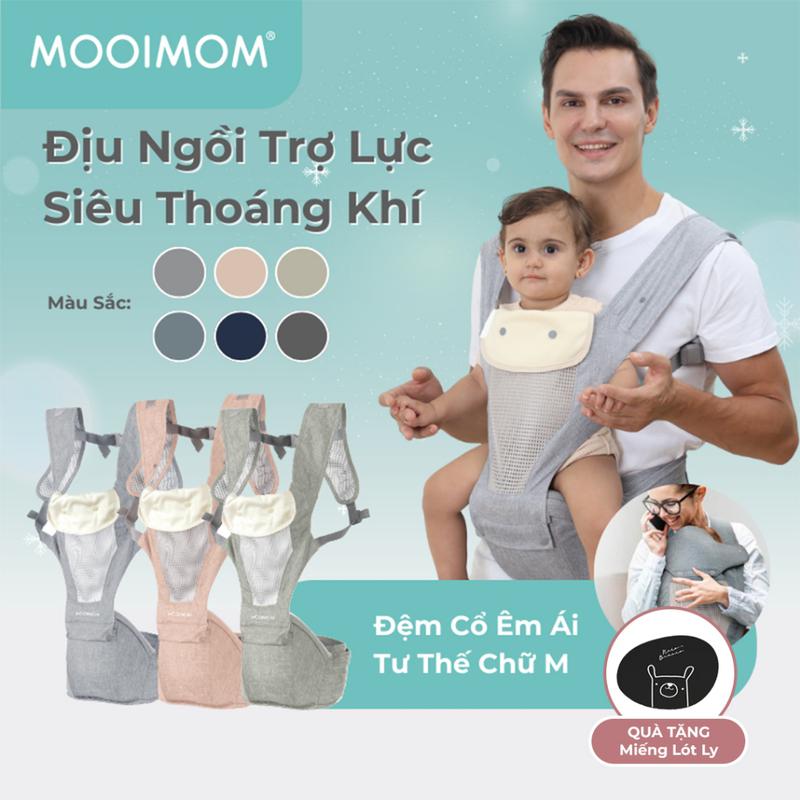 MOOIMOM Địu Ngồi Em Bé Siêu Thoáng Khí - Breathable Hipseat Carrier