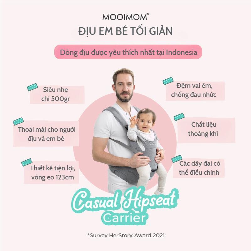 MOOIMOM Địu Ngồi Em Bé Cơ Bản - ảnh 2