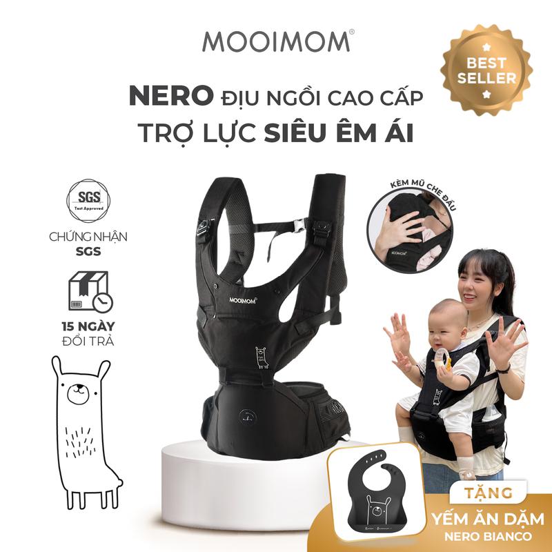 [PRE ORDER] MOOIMOM x Nero Bianco Địu Ngồi Em Bé Nero - Nero Hipseat Carrier