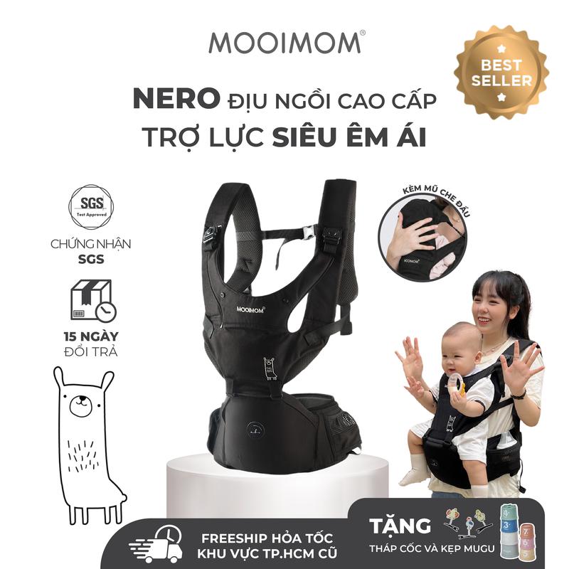 MOOIMOM x Nero Bianco Địu Ngồi Em Bé Nero - Nero Hipseat Carrier