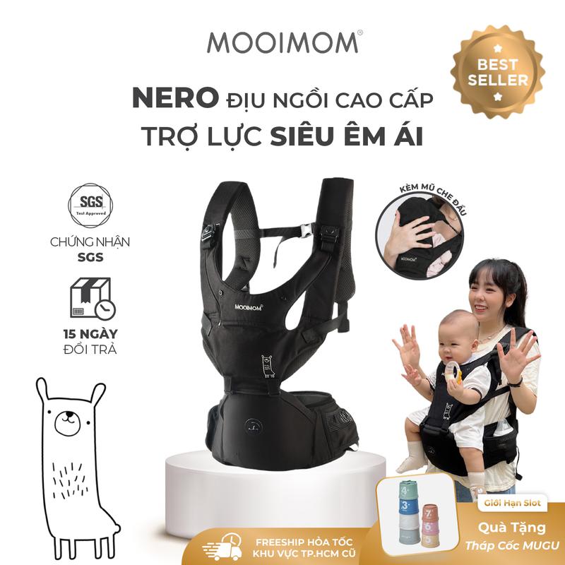 [PRE ORDER] MOOIMOM x Nero Bianco Địu Ngồi Em Bé Nero - Nero Hipseat Carrier - [Giao hàng từ ngày 21/08]