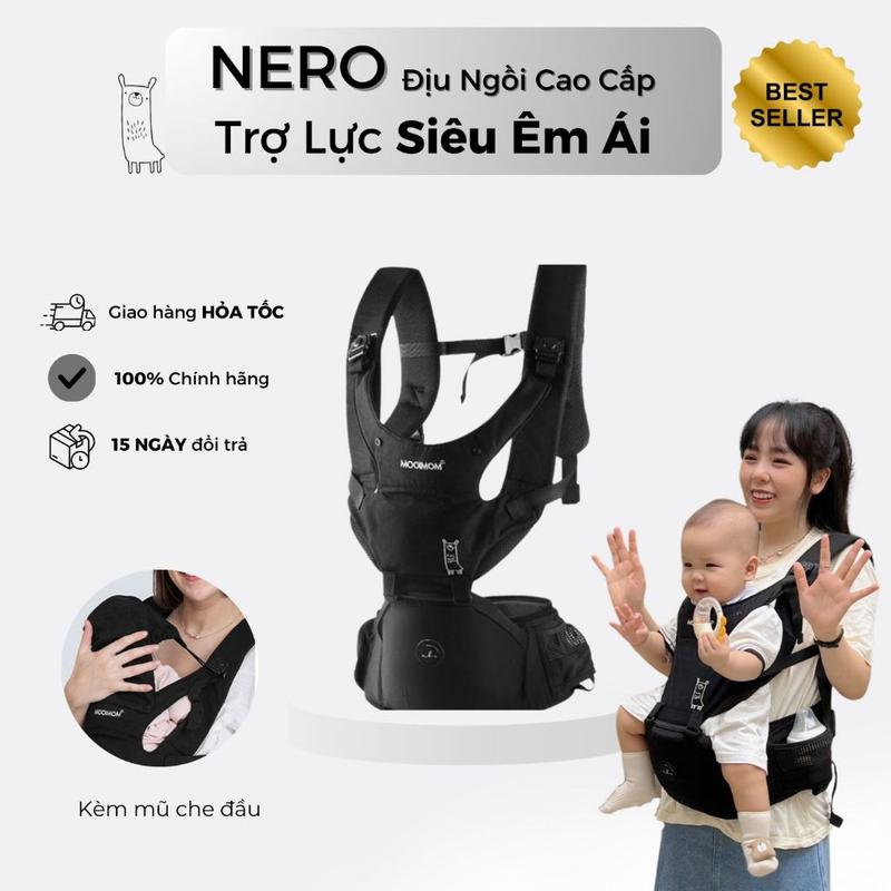 MOOIMOM x Nero Bianco Địu Ngồi Em Bé Nero - Nero Hipseat Carrier