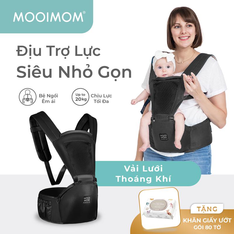 MOOIMOM basic Địu Ngồi Cho Bé Trợ Lực Nhỏ Gọn