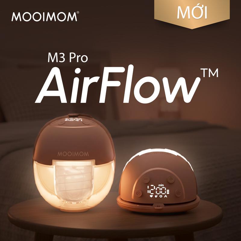 MOOIMOM Trọn bộ 2 Máy Hút Sữa Không Dây M3 Pro Air Flow - ảnh 2