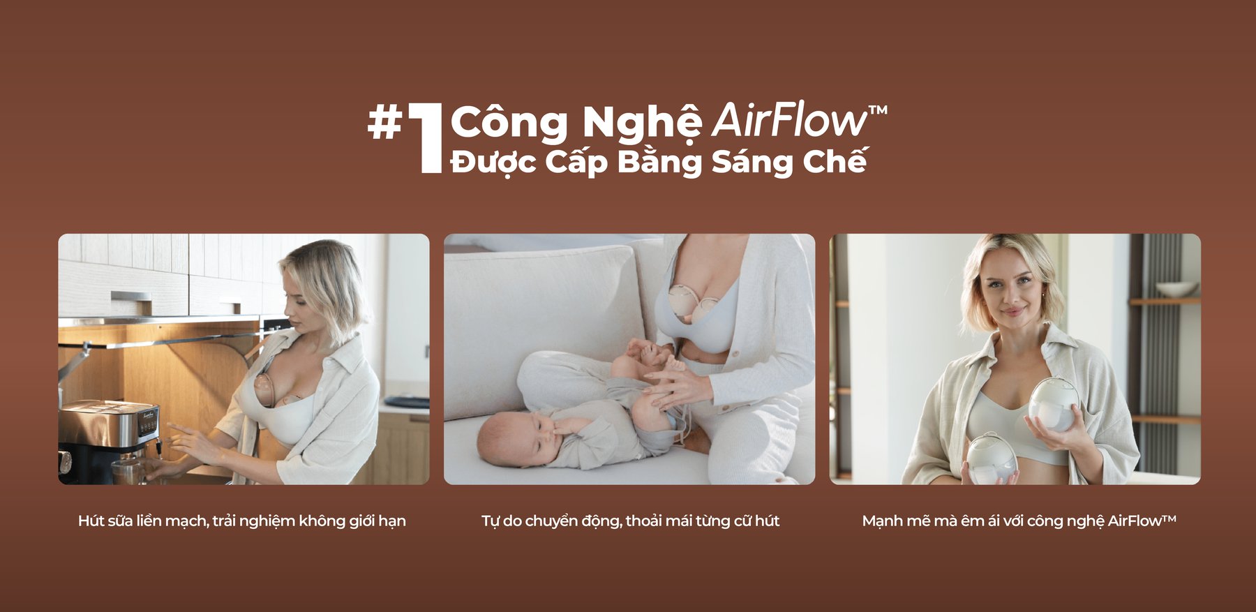 MOOIMOM Trọn bộ 2 Máy Hút Sữa Không Dây M3 Pro Air Flow description image