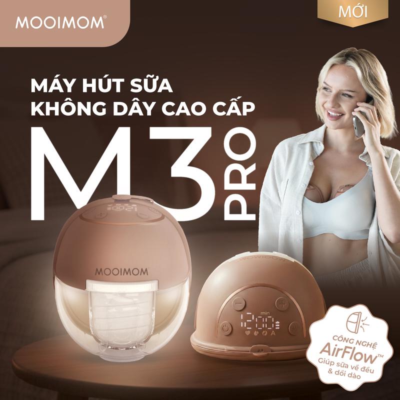 MOOIMOM Trọn bộ 2 Máy Hút Sữa Không Dây M3 Pro Air Flow - ảnh 1