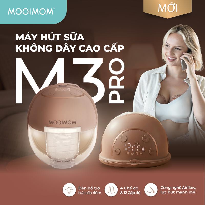MOOIMOM Trọn bộ 2 Máy Hút Sữa Không Dây M3 Pro Air Flow image