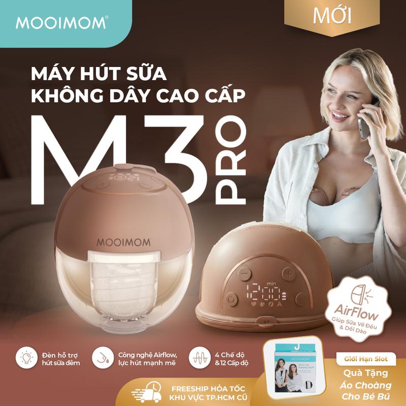 MOOIMOM Trọn bộ 2 Máy Hút Sữa Không Dây M3 Pro Air Flow - ảnh 1