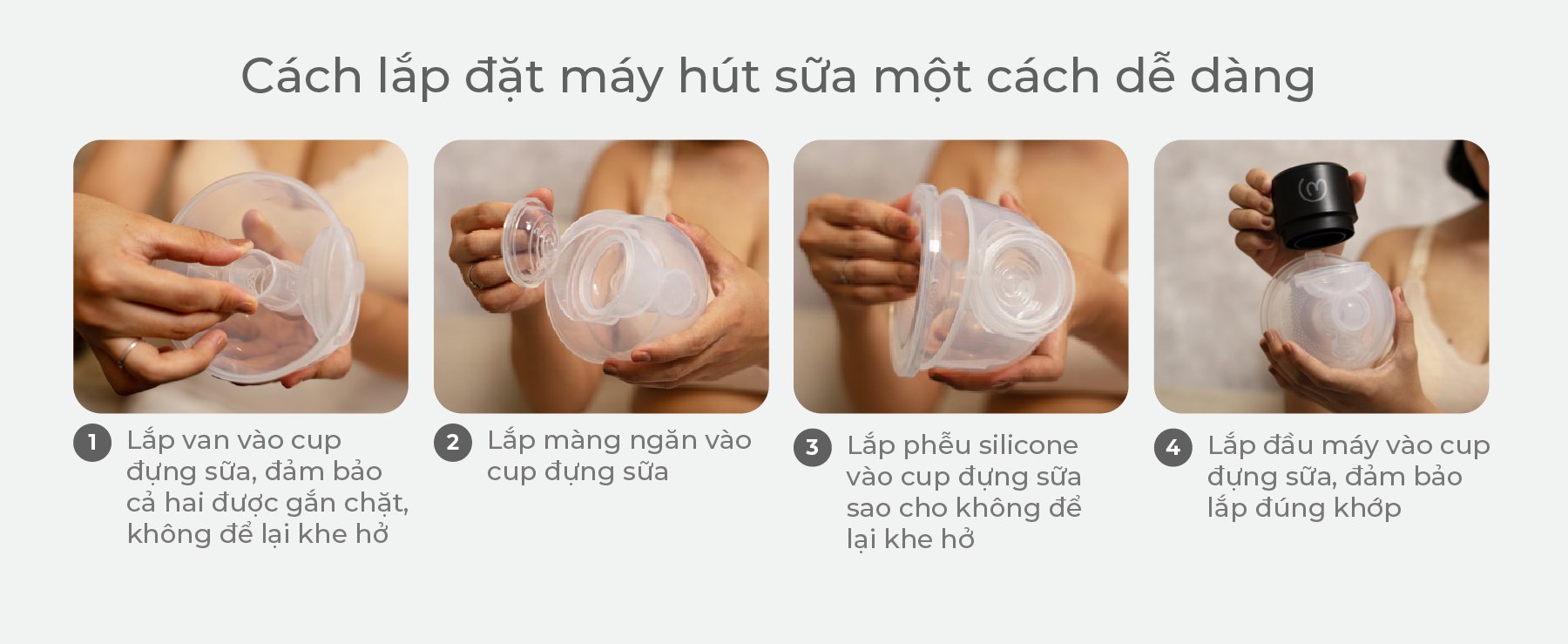 MOOIMOM basic Phụ kiện Máy Hút Sữa Không Dây B9 description image
