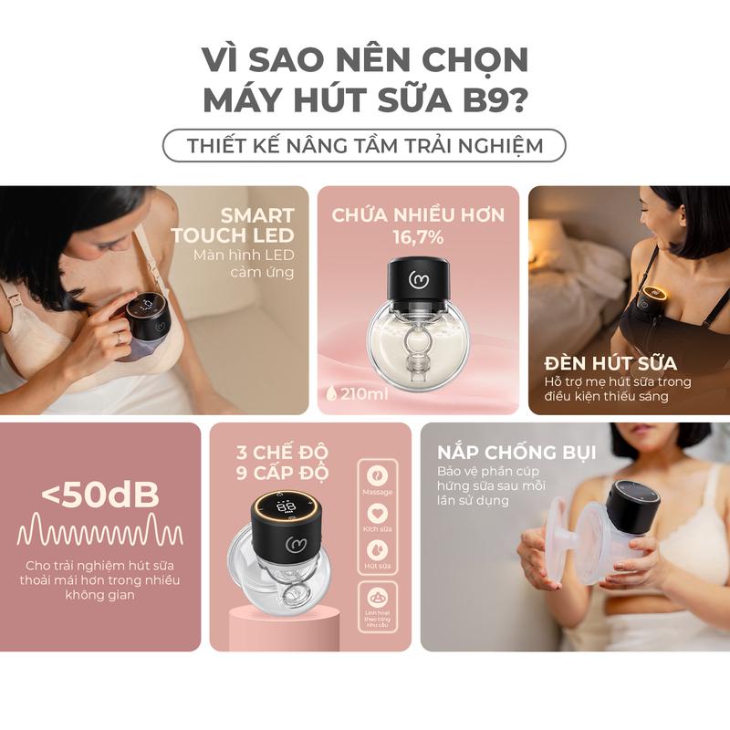 MOOIMOM basic Máy Hút Sữa B9 Không Dây - ảnh 4