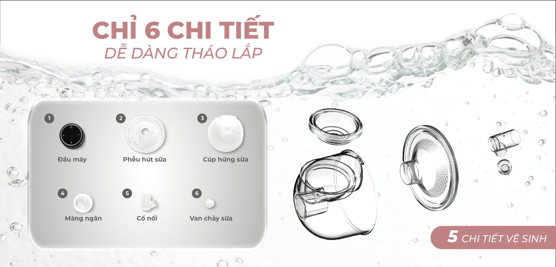 MOOIMOM basic Máy Hút Sữa B9 Không Dây description image