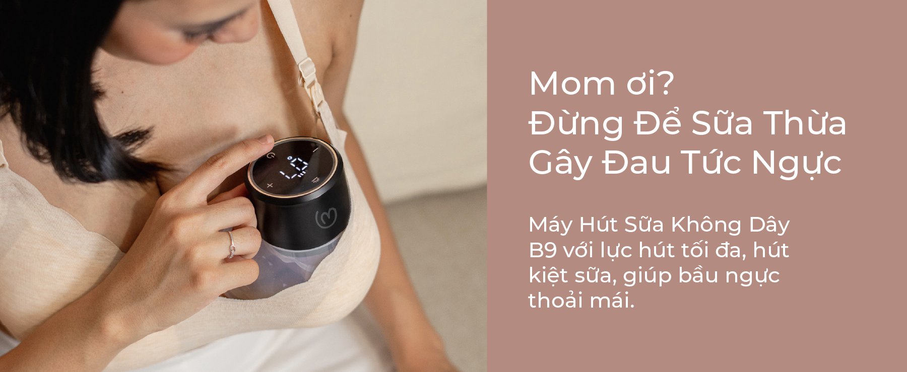 MOOIMOM basic Máy Hút Sữa B9 Không Dây description image