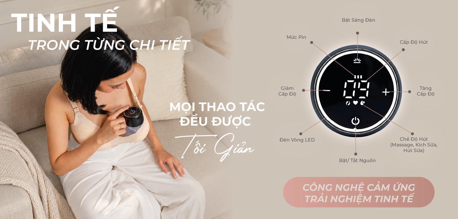 MOOIMOM basic Máy Hút Sữa B9 Không Dây description image