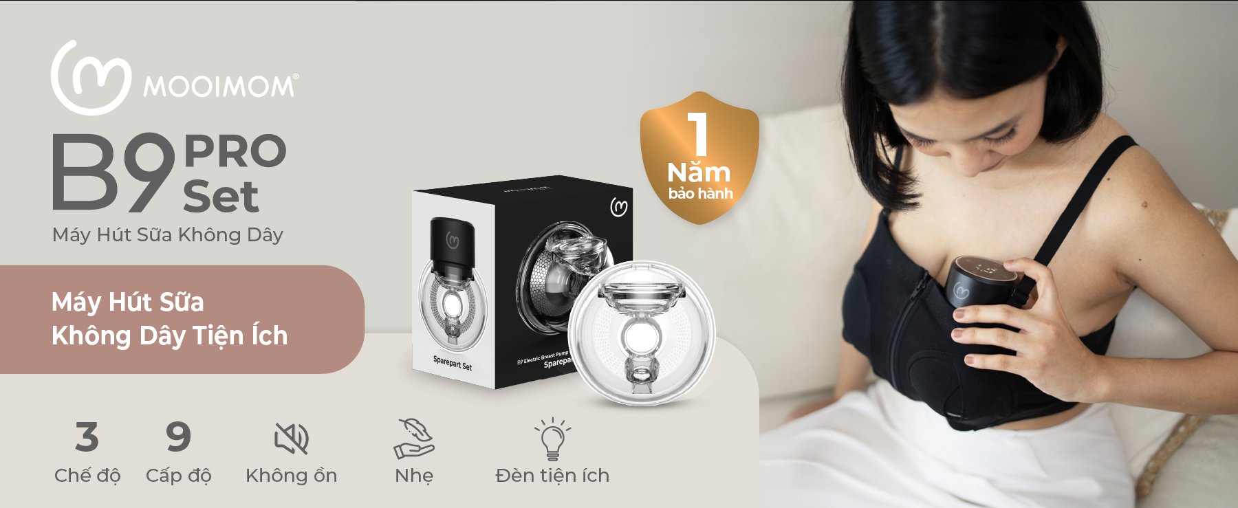 MOOIMOM basic Máy Hút Sữa B9 Không Dây description image