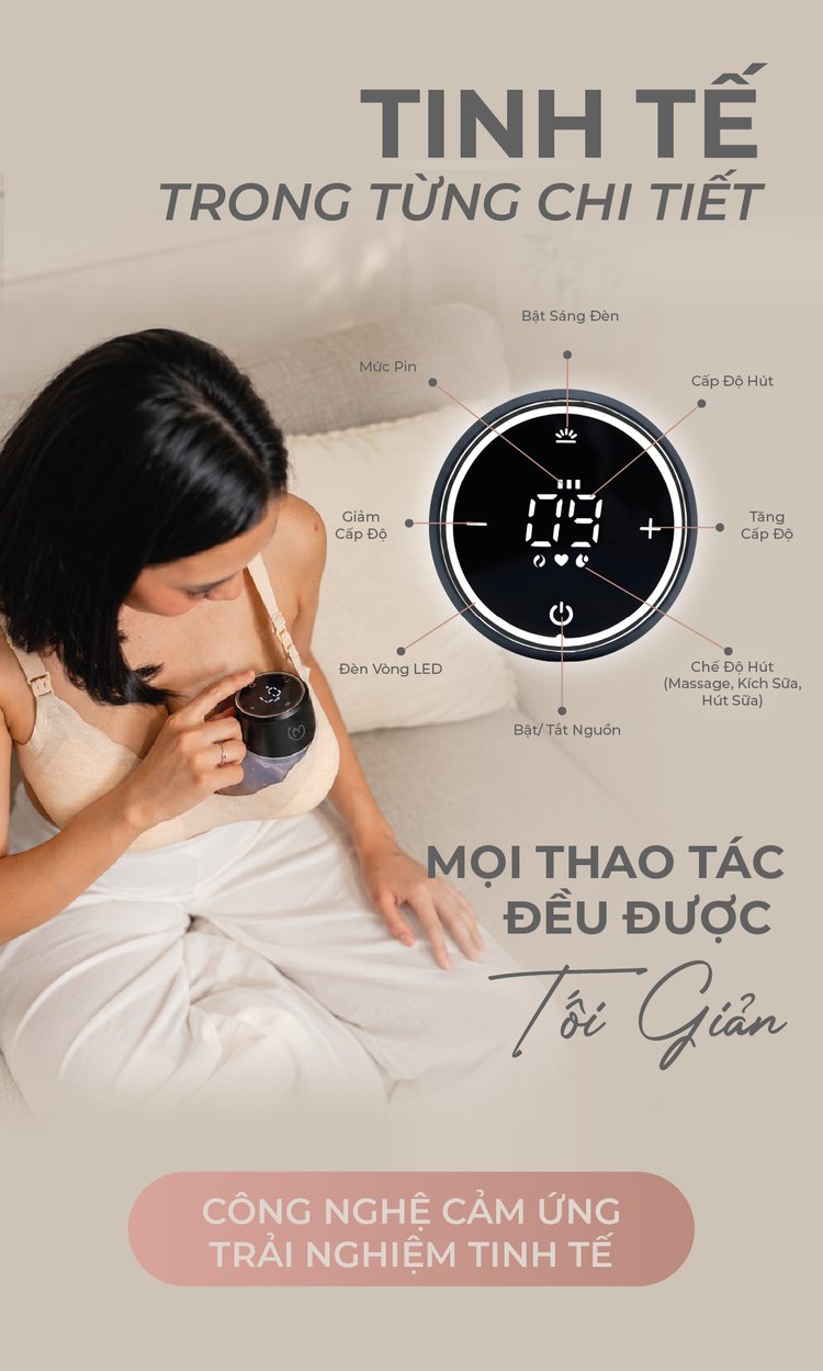 MOOIMOM basic Máy Hút Sữa B9 Không Dây description image