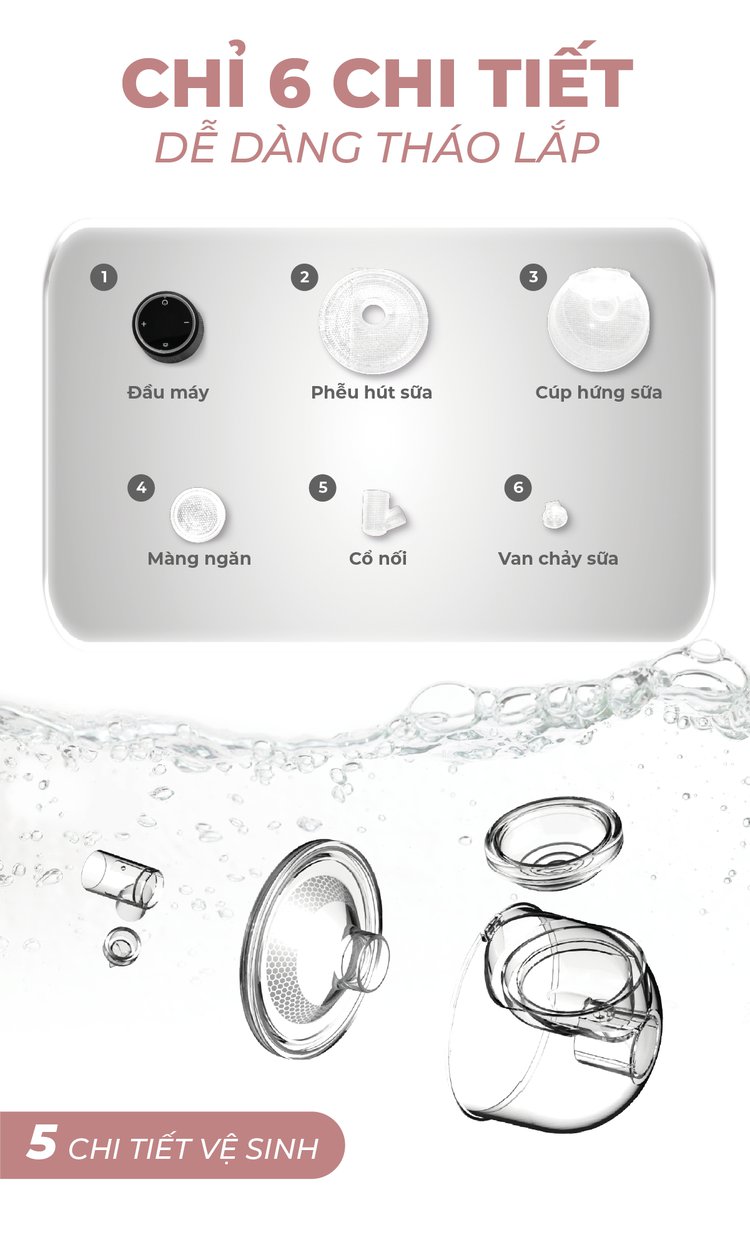 MOOIMOM basic Máy Hút Sữa B9 Không Dây description image