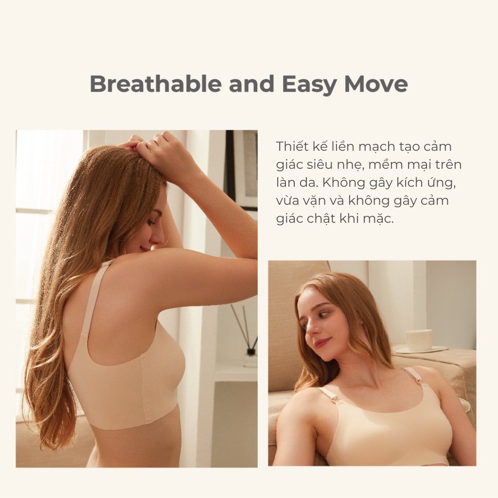 MOOIMOM BASIC Áo lót bầu và cho con bú năng động thoáng mát description image