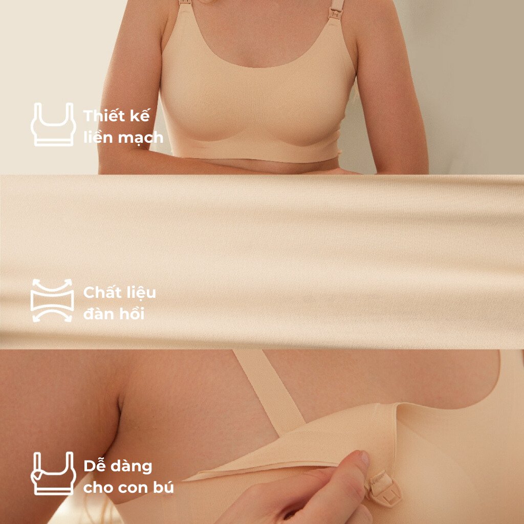 MOOIMOM BASIC Áo lót bầu và cho con bú năng động thoáng mát description image