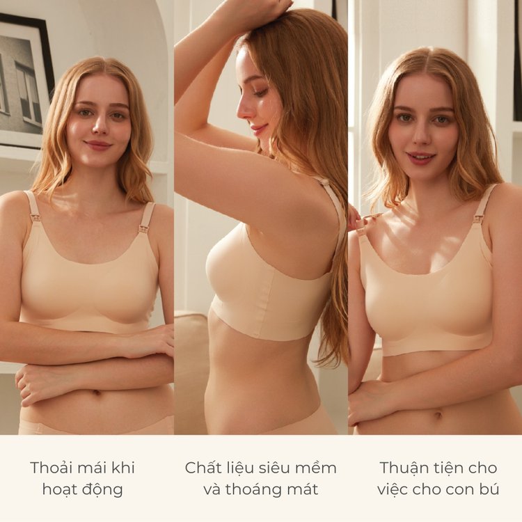 MOOIMOM BASIC Áo lót bầu và cho con bú năng động thoáng mát description image