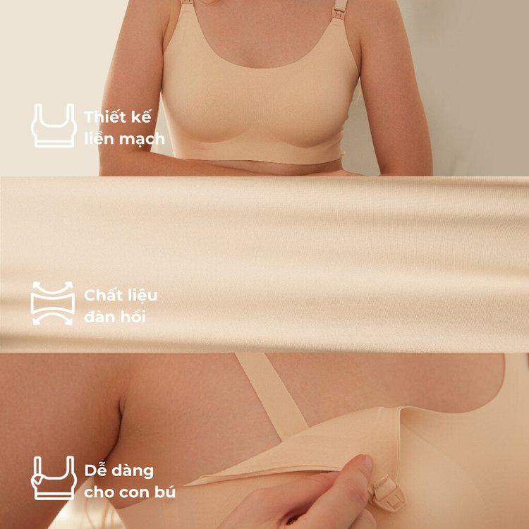 MOOIMOM BASIC Áo lót bầu và cho con bú năng động thoáng mát description image