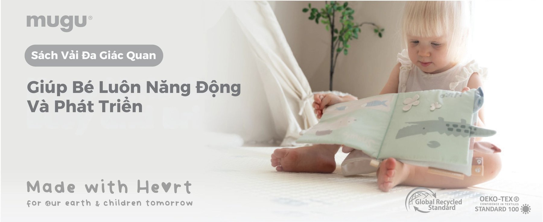 MUGU Sách Vải Kích Thích Đa Giác Quan description image