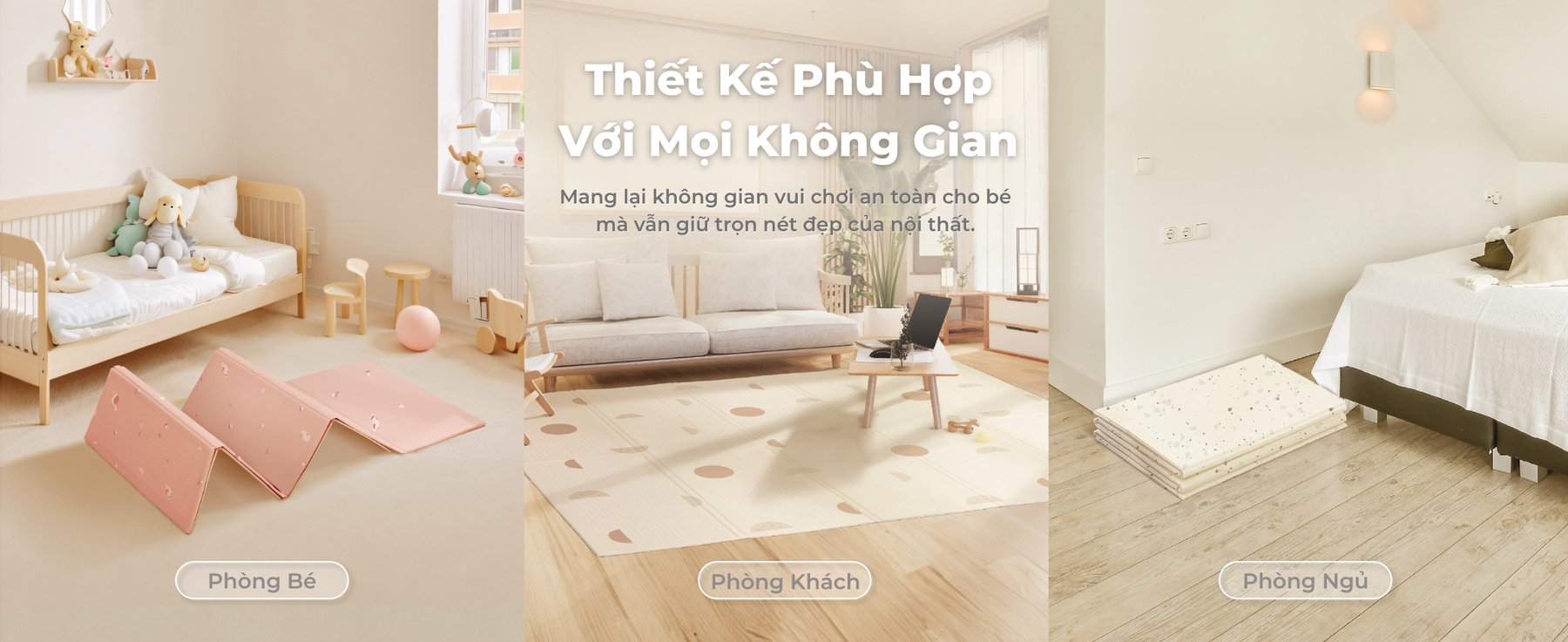mugu Thảm chơi gấp gọn cho bé - dày 1cm description image