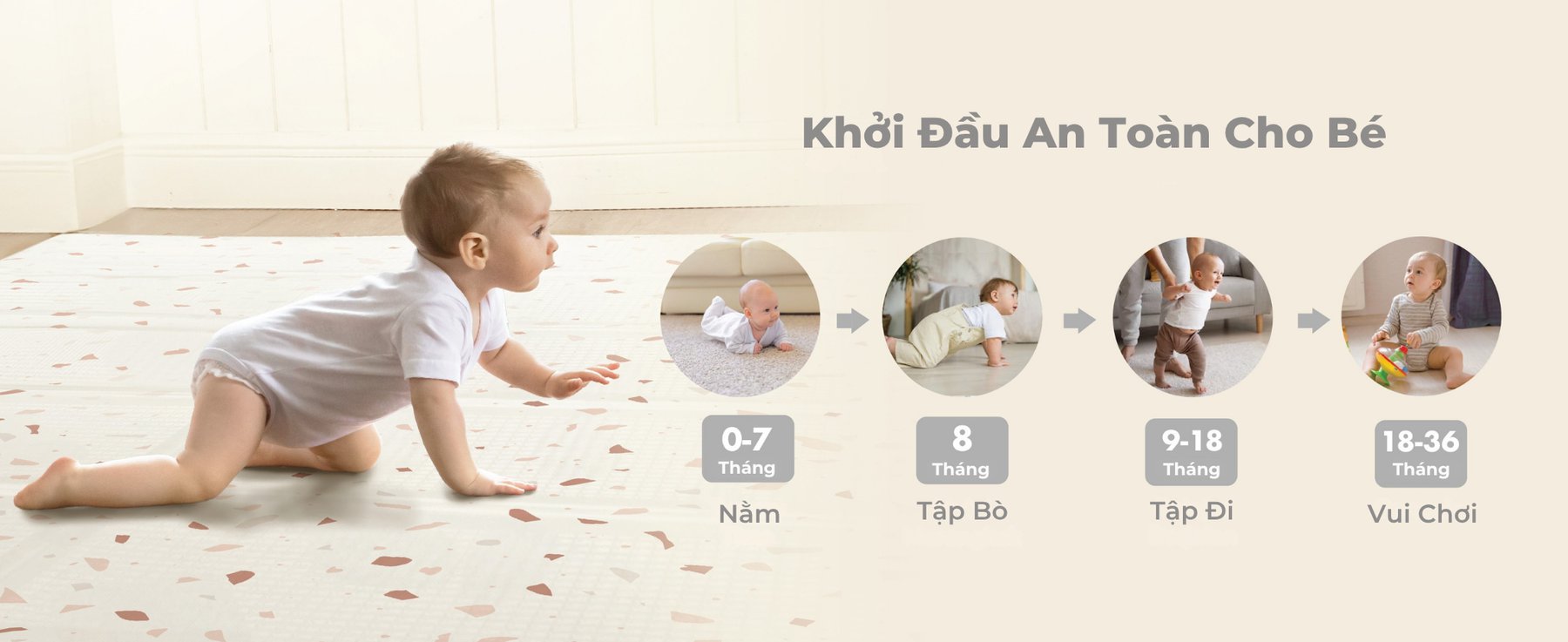 mugu Thảm chơi gấp gọn cho bé - dày 1.5cm description image