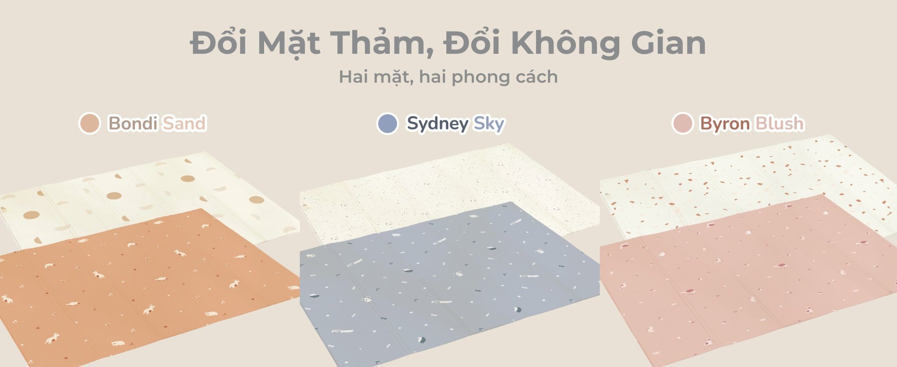 mugu Thảm chơi gấp gọn cho bé - dày 1.5cm description image
