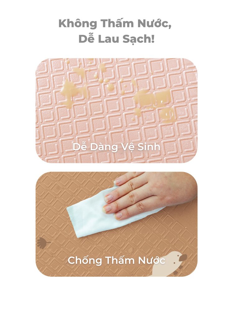 mugu Thảm chơi gấp gọn cho bé - dày 1.5cm description image