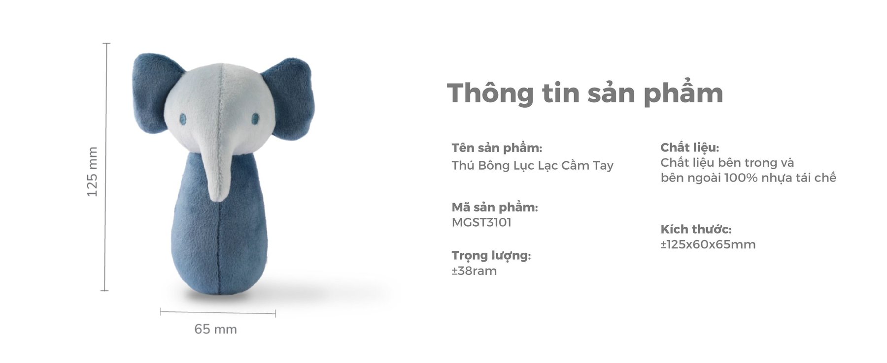Mugu Set Thú Bông Lục Lạc Cao Cấp description image