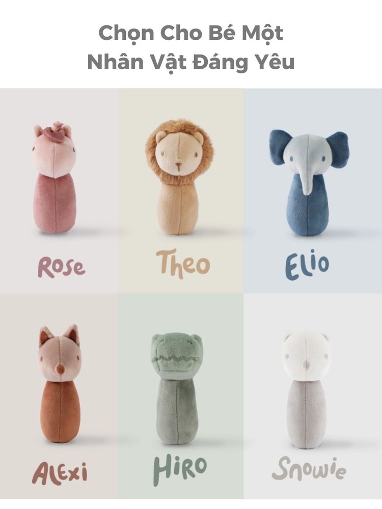 Mugu Set Thú Bông Lục Lạc Cao Cấp description image