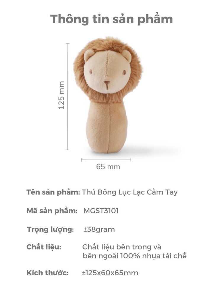 Mugu Set Thú Bông Lục Lạc Cao Cấp description image