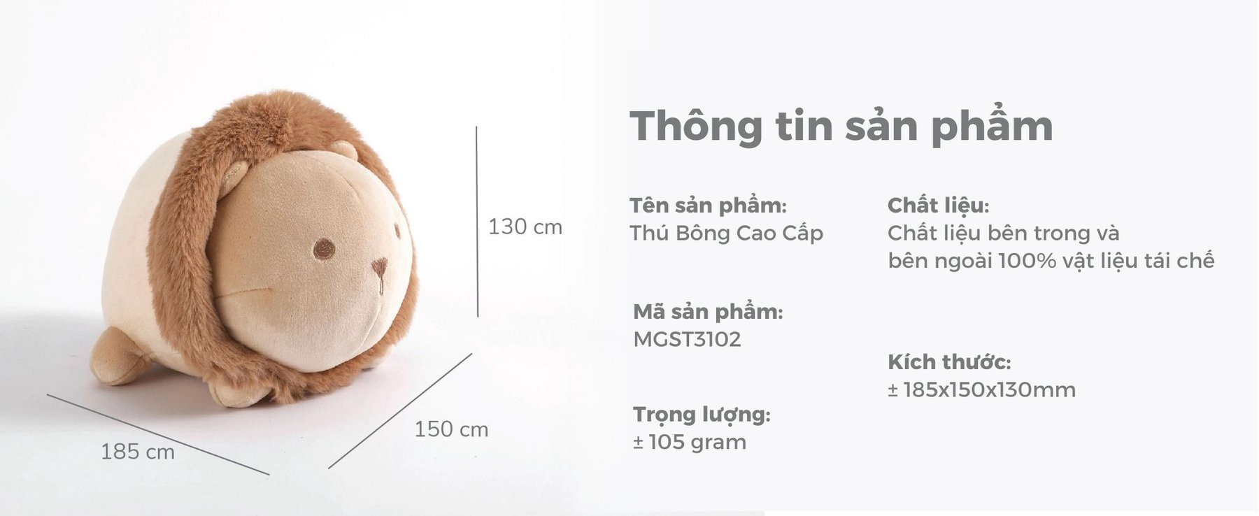 Mugu Set Thú Bông Cao Cấp description image