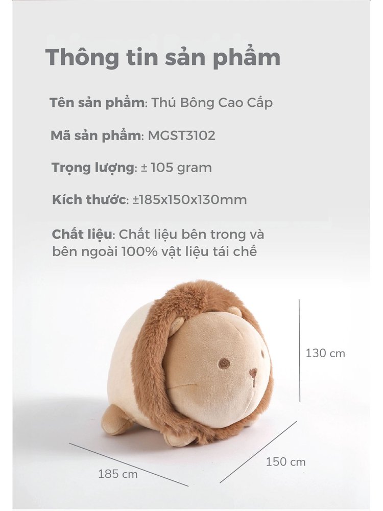 Mugu Set Thú Bông Cao Cấp description image