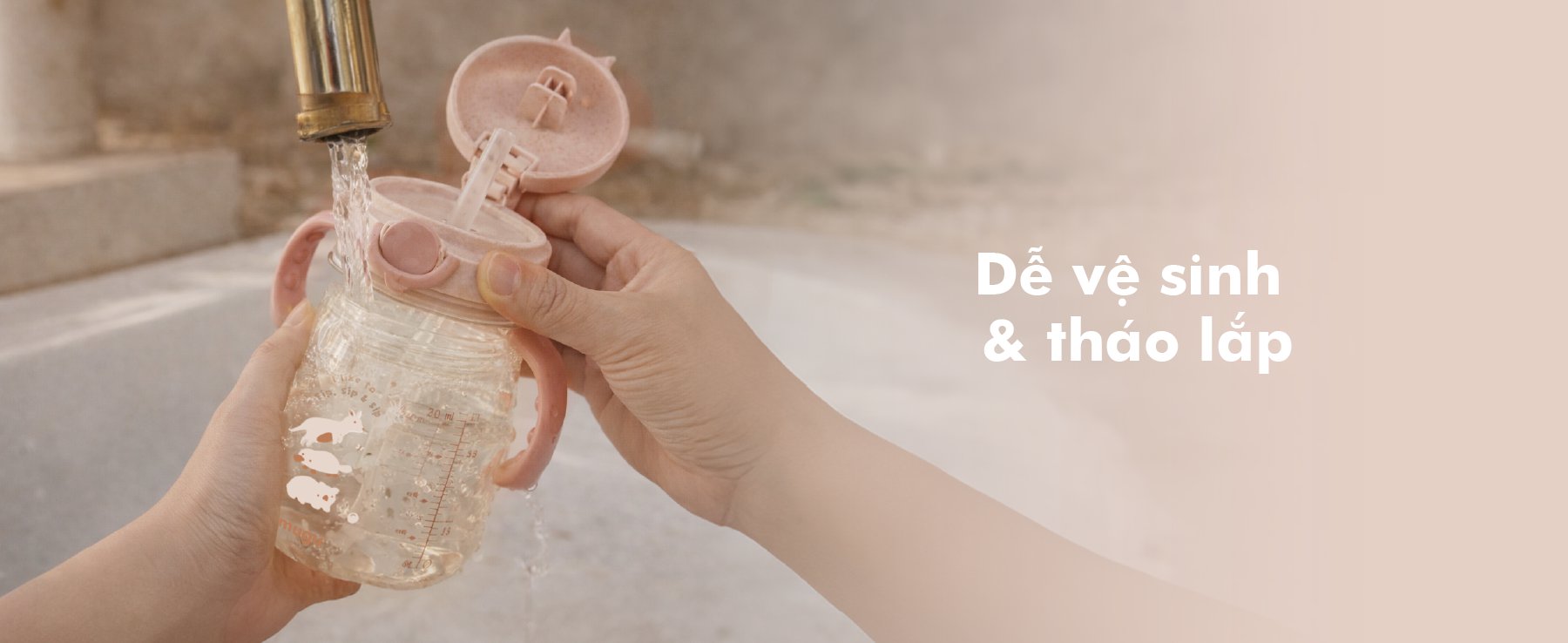 mugu Bình Tập Uống 360 độ Tritan Lúa Mạch Cho Bé - Thiết Kế Mới description image