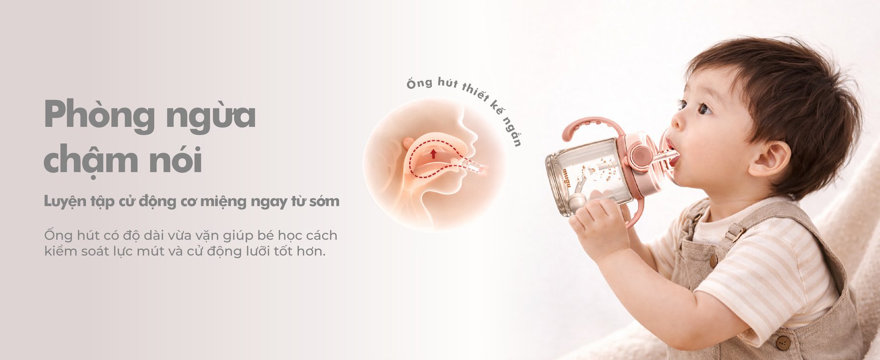 mugu Bình Tập Uống 360 độ Tritan Lúa Mạch Cho Bé - Thiết Kế Mới description image