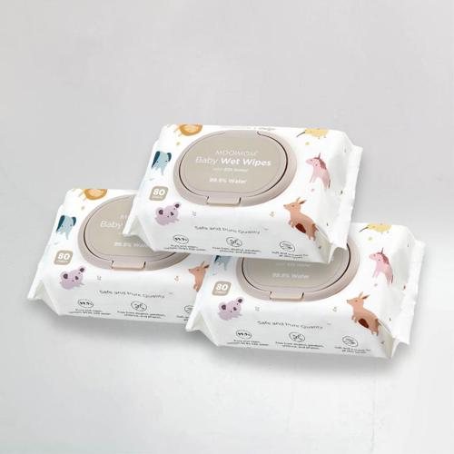 mugu Khăn Ướt Cho Bé 99% Nước Tinh Kiết EDI (80 tờ) Combo 3 Gói