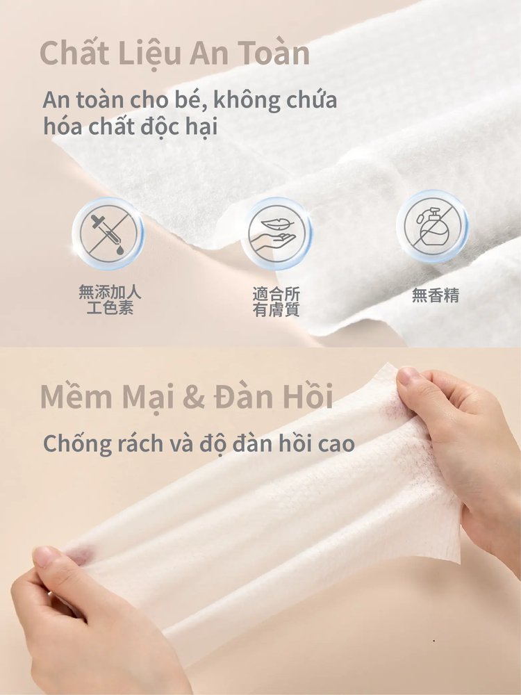 MOOIMOM x mugu Khăn Ướt Cho Bé 99% Nước Tinh Kiết EDI (80 miếng) description image