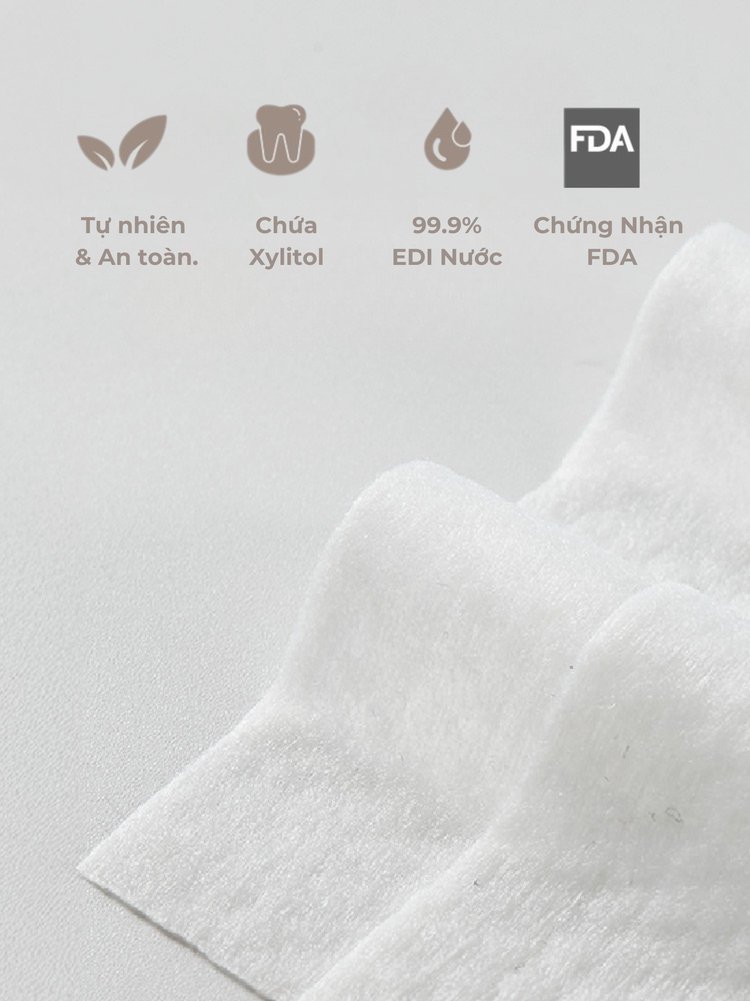 mugu Khăn Ướt Đa Năng Mini Lau Răng Nướu Cho Bé description image