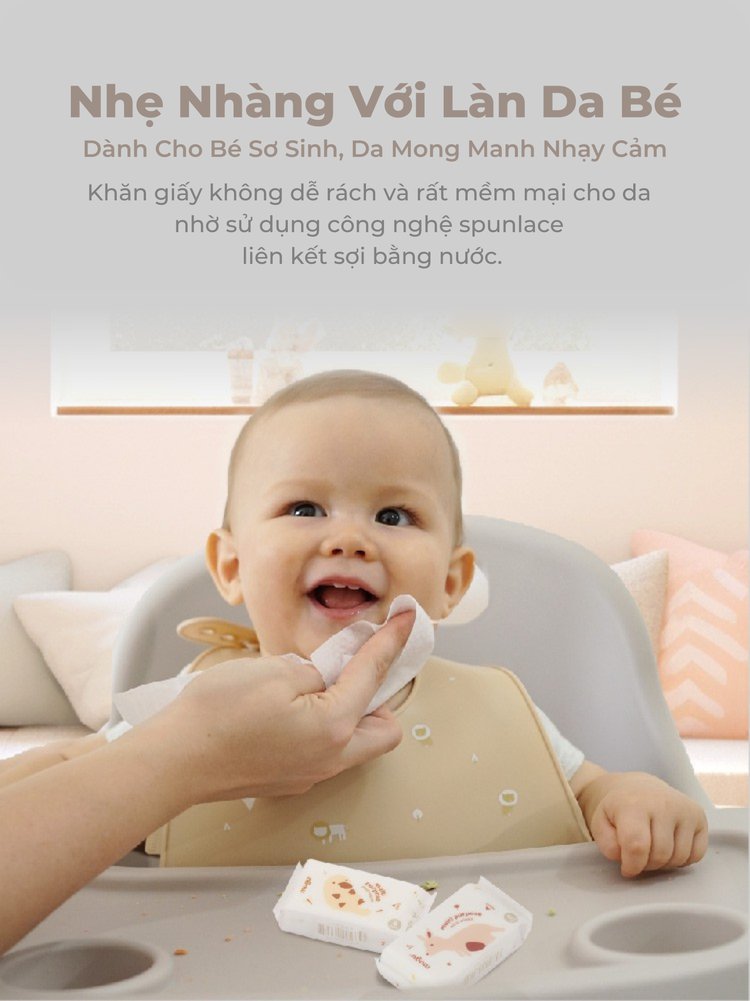 mugu Khăn Ướt Đa Năng Mini Lau Răng Nướu Cho Bé description image