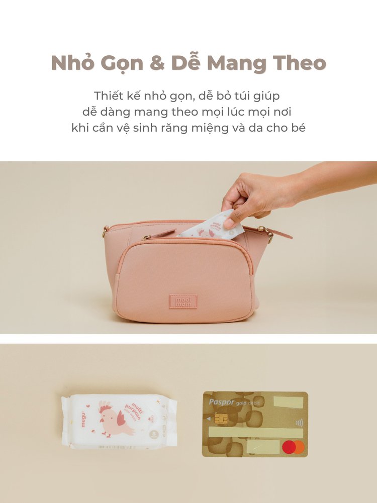 mugu Khăn Ướt Đa Năng Mini Lau Răng Nướu Cho Bé description image