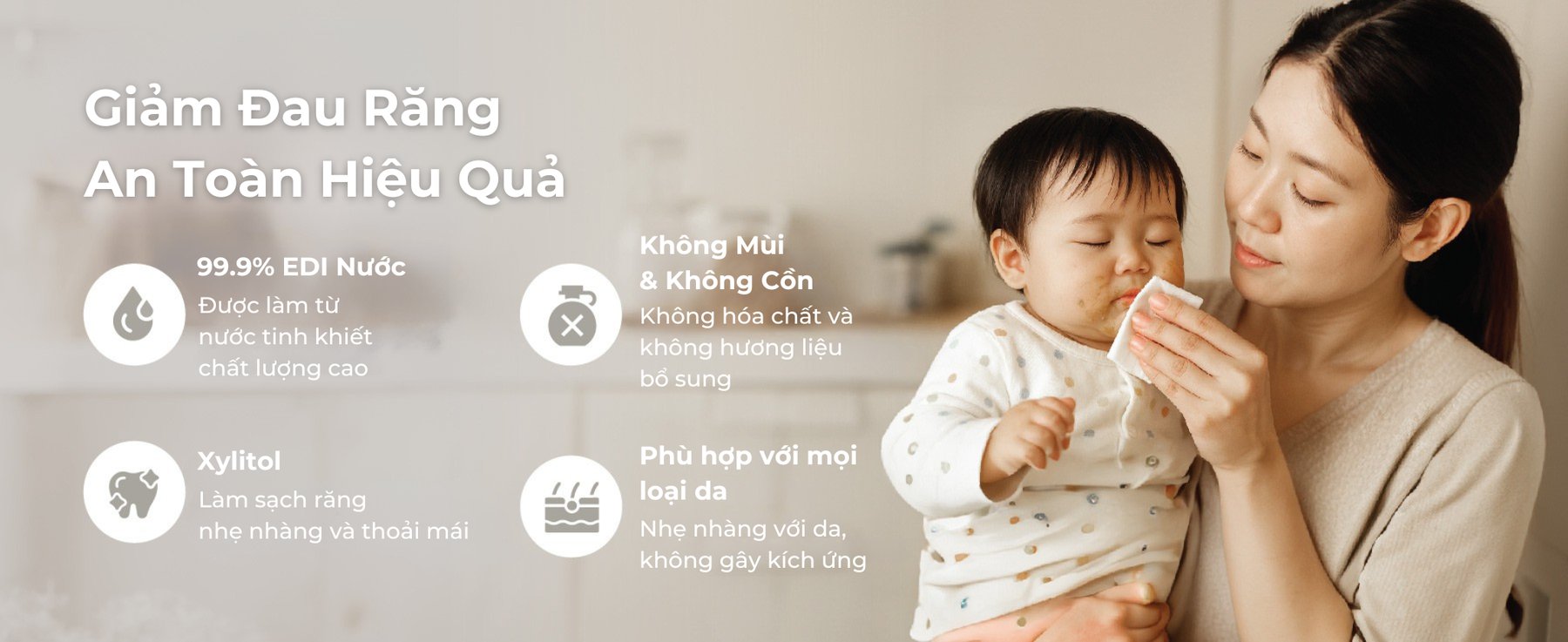 mugu Khăn Ướt Đa Năng Mini Lau Răng Nướu Cho Bé description image