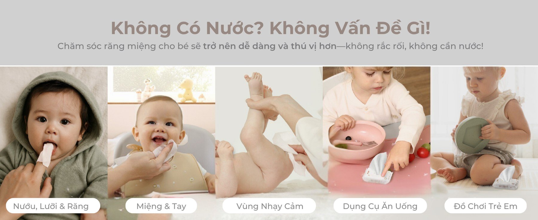 mugu Khăn Ướt Đa Năng Mini Lau Răng Nướu Cho Bé description image